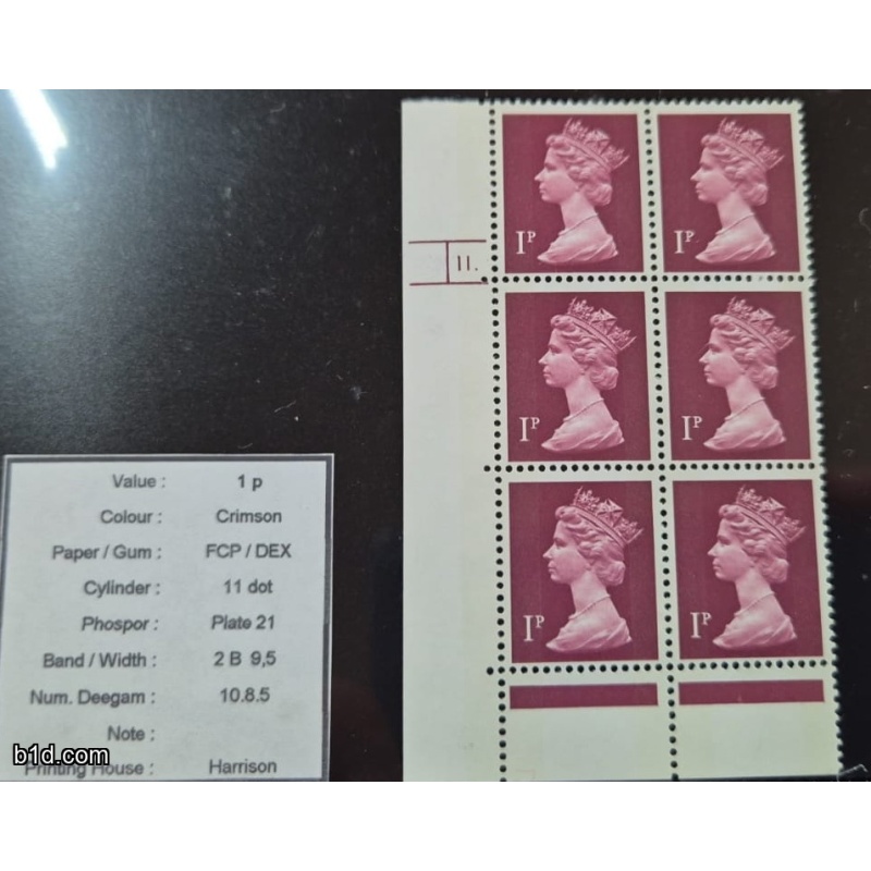 1 p FCP/DEX block 6 cyl 11 dot  MNH