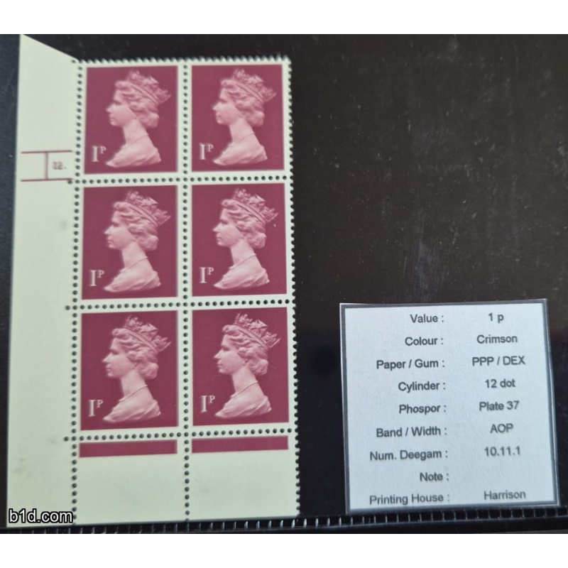 1 p PPP/DEX block 6 cyl 12 dot  MNH