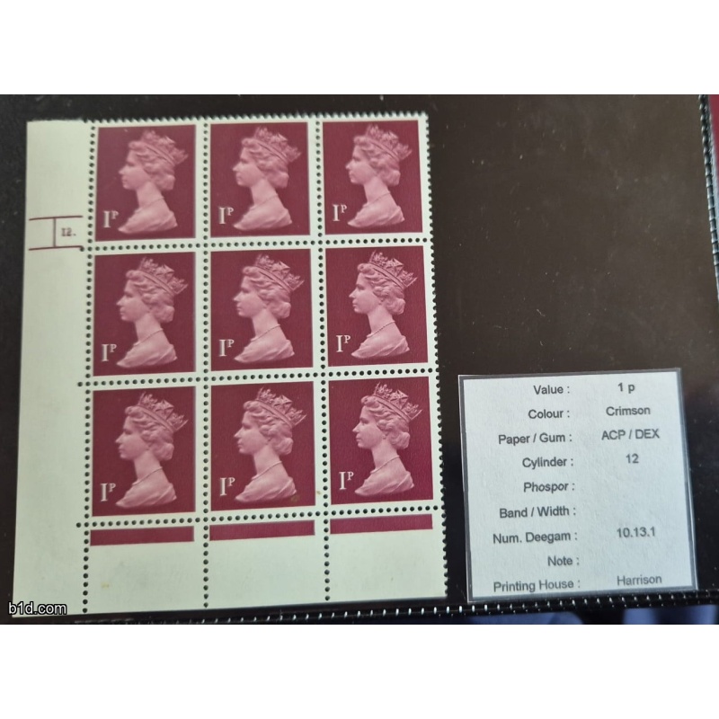 1 p ACP/DEX block 9 cyl 12 dot  MNH