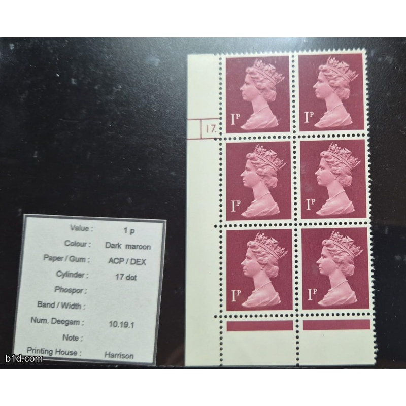 1 p ACP/DEX block 6 cyl 17 dot  MNH