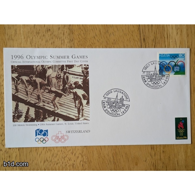 IOC Official 1996 Olympics commemorative First Day covers