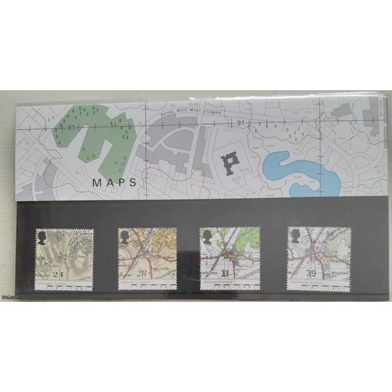 1991 - Maps - Bicentenary of Ordnance Survey GB Presentation Pack No 221