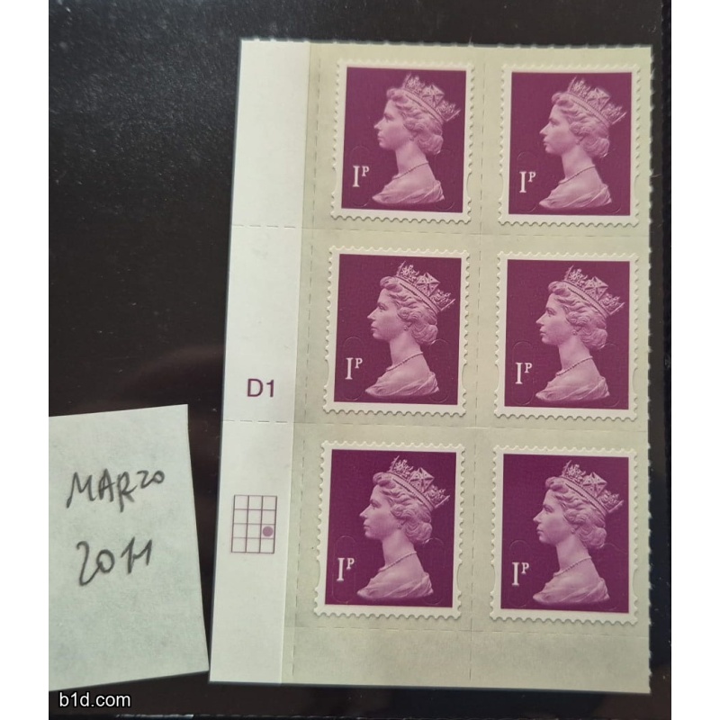 1 p 2011 ADESIVE block 6 cyl D1  MNH