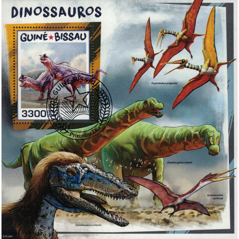 GUINEA-BISSAU 2017 - Dinosaurs/complete set (sheet+block)