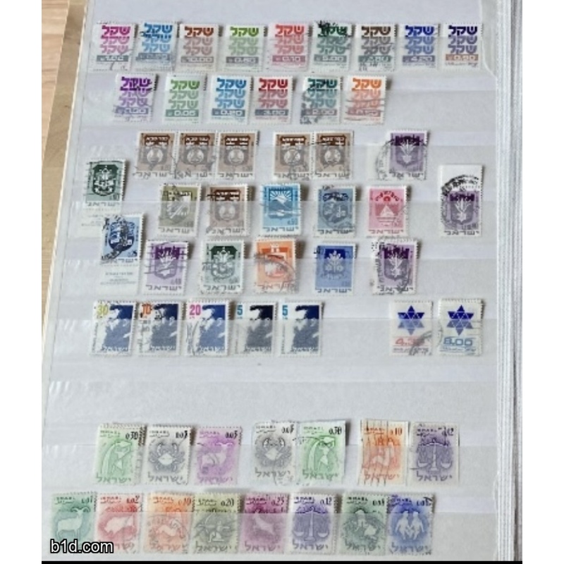 Large collection of stamps from ISRAEL