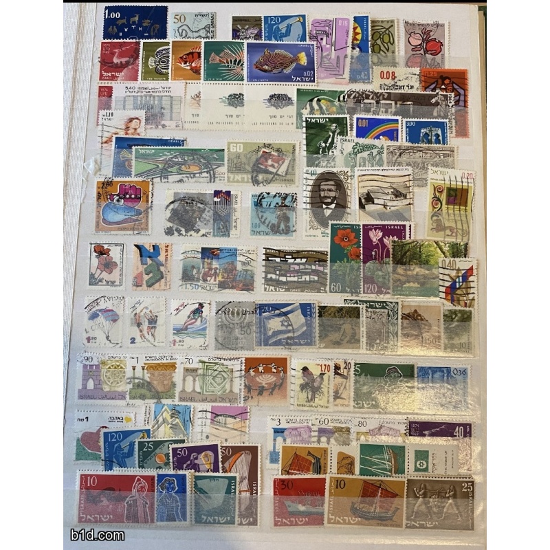 Large collection of stamps from ISRAEL