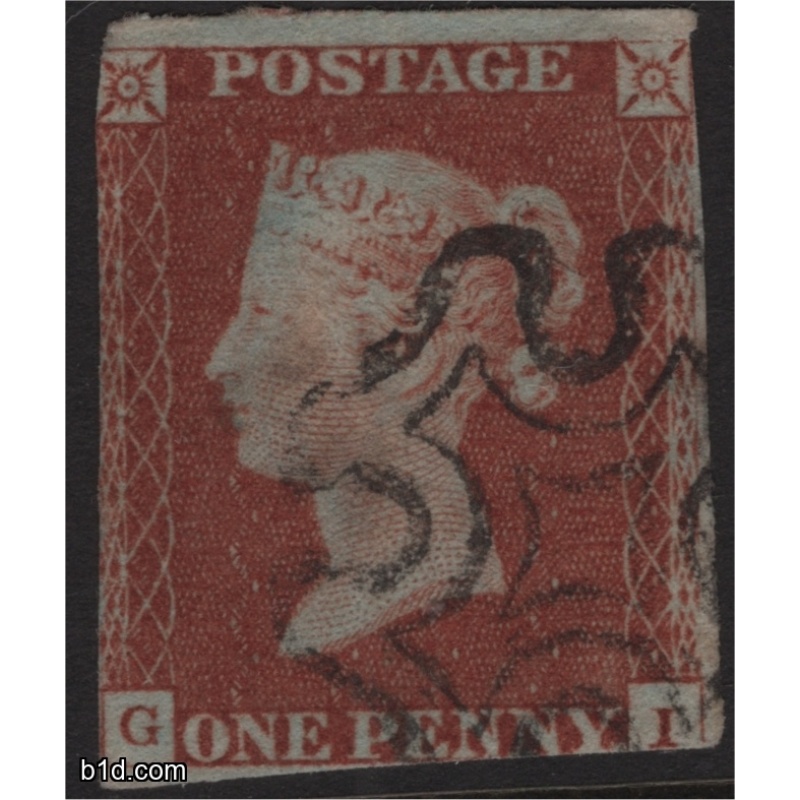 1842 Penny Red Imperf Plate 24 GH SG 8 Scott 3