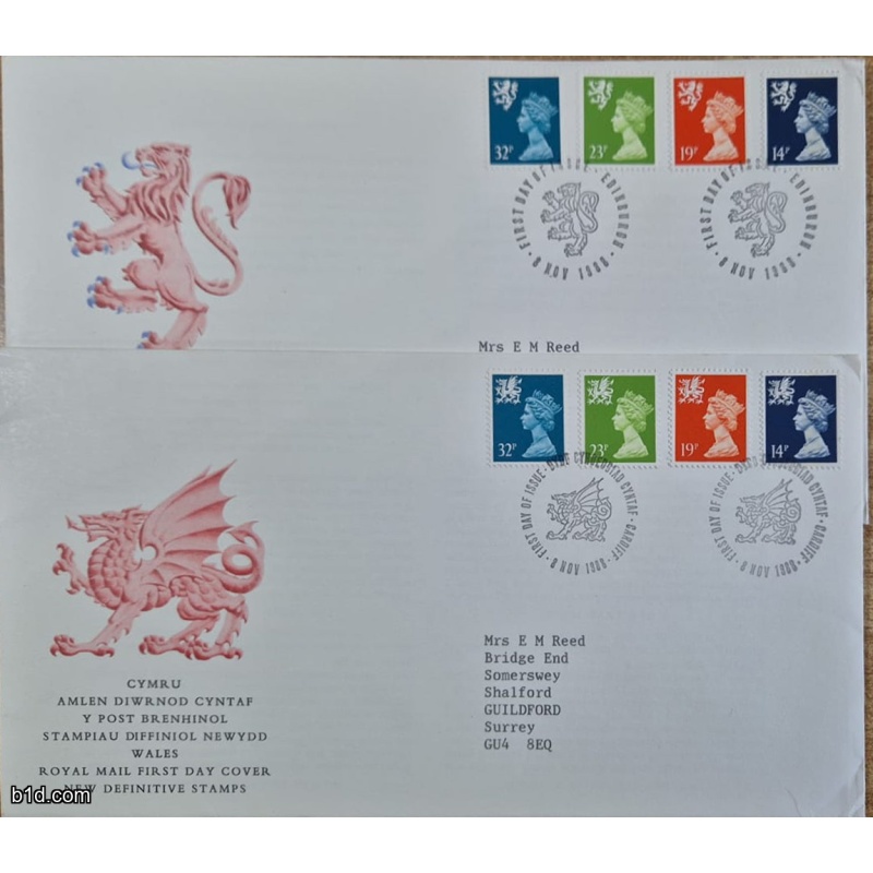 1988 2 First Day Cover regional machin