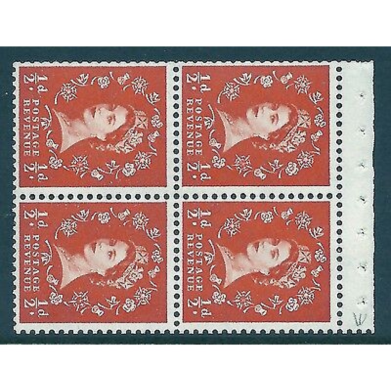 SB10a d Crowns right Wilding booklet pane perf type AP UNMOUNTED MNT MNH