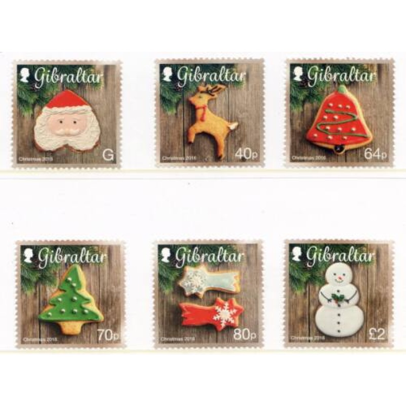 Gibraltar 2016 SG1719 23 Christmas cookies Set Unmounted Mint