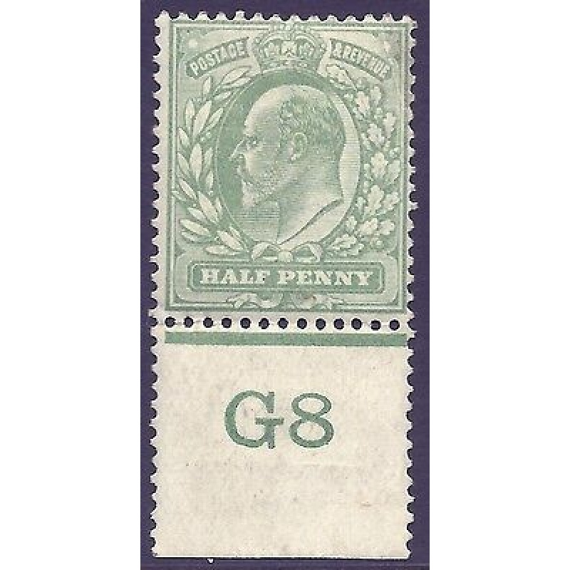 sg217 M2(1)var d Very Pale Yellowish Green Control G8 De La Rue MOUNTED MINT