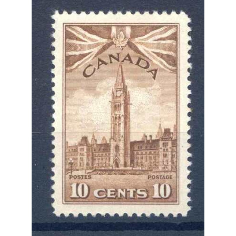 Canada 10c Brown SG383 Mounted mint