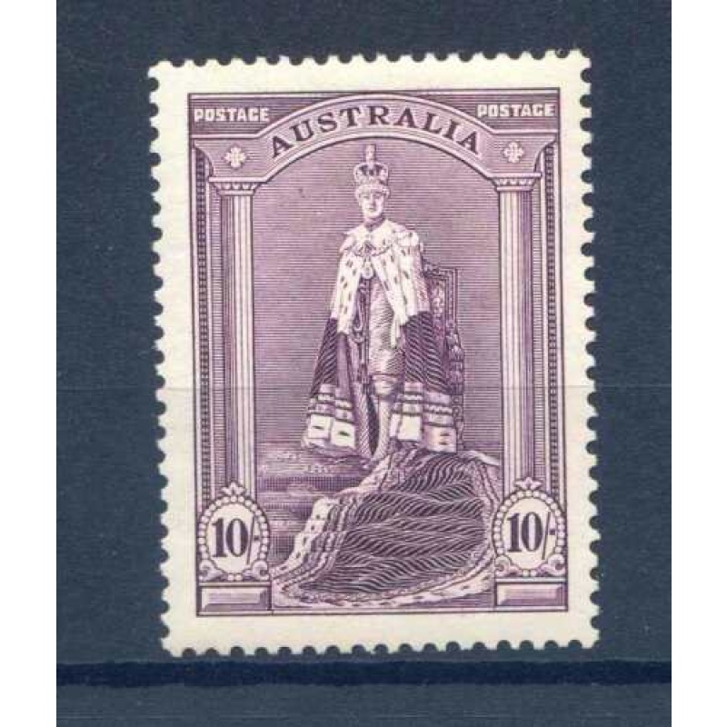 Australia 1937 49 10 - Dull Purple SG177 mounted Mint