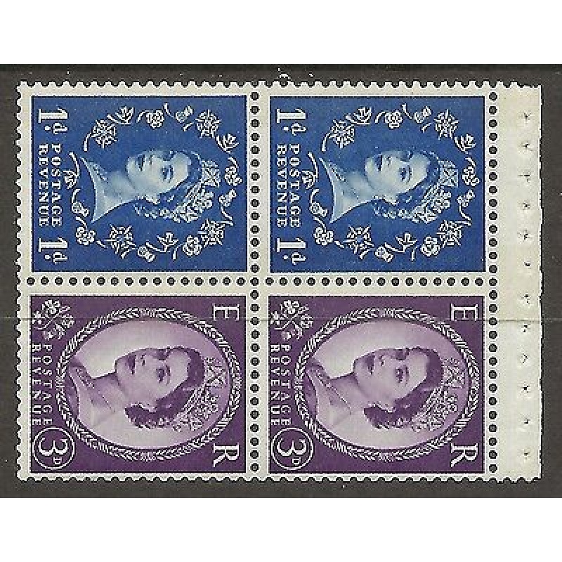 SB52 Wilding booklet pane Violet Phos S W Right perf type AP UNMOUNTED MNT MNH