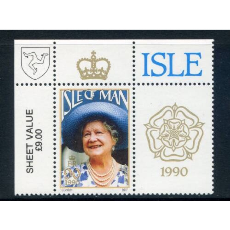 Isle Of Man 1990 90th Birthday Set SG448 MNH