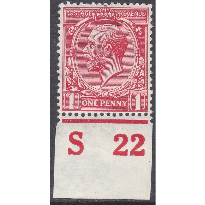 N16(11) 1d Carmine Red Royal Cypher Control S22 imperf type 2 Wmk type III M M