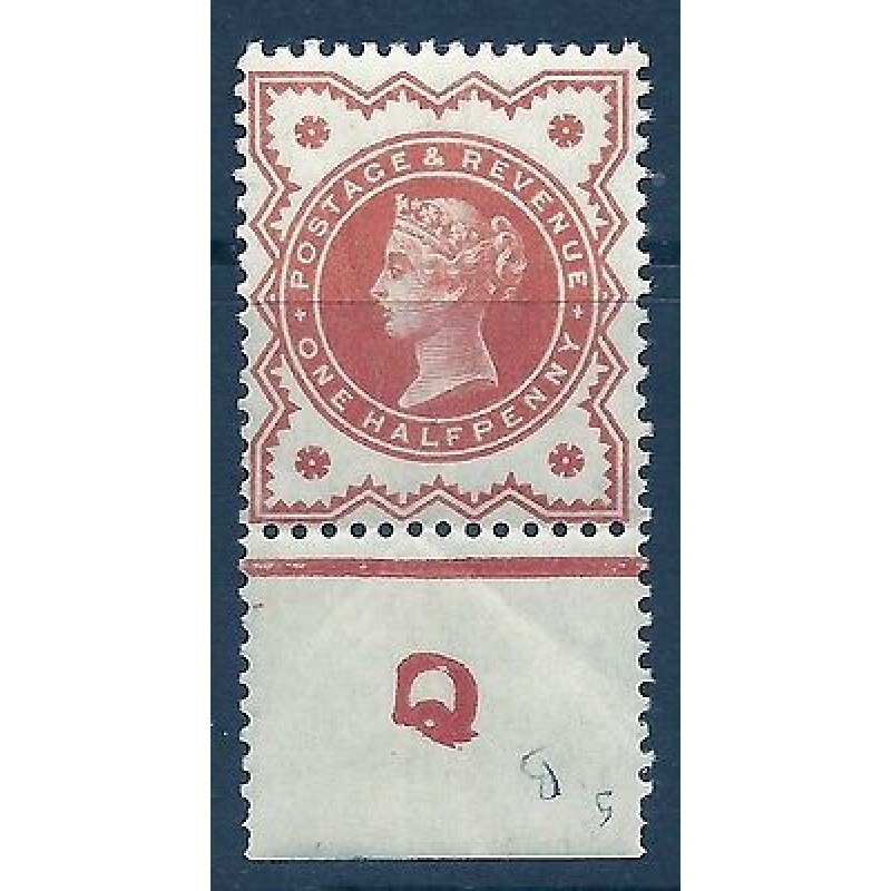 d Vermilion Control Q perf single with damaged Q UNMOUNTED MINT