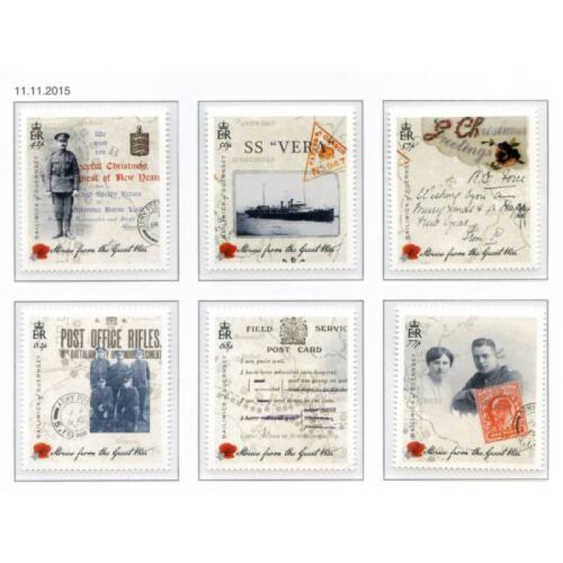 Guernsey 2015 Great War Set SG1589 1594 Unmounted Mint