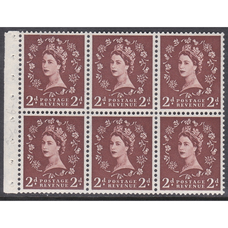 SB77 Wilding booklet pane Edward perf type Ie(Top) UNMOUNTED MNT MNH