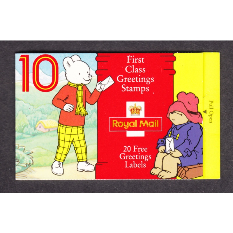 KX6 1994 Childrens Characters Greetings Barcode Booklet - Cylinder B1A-B1F