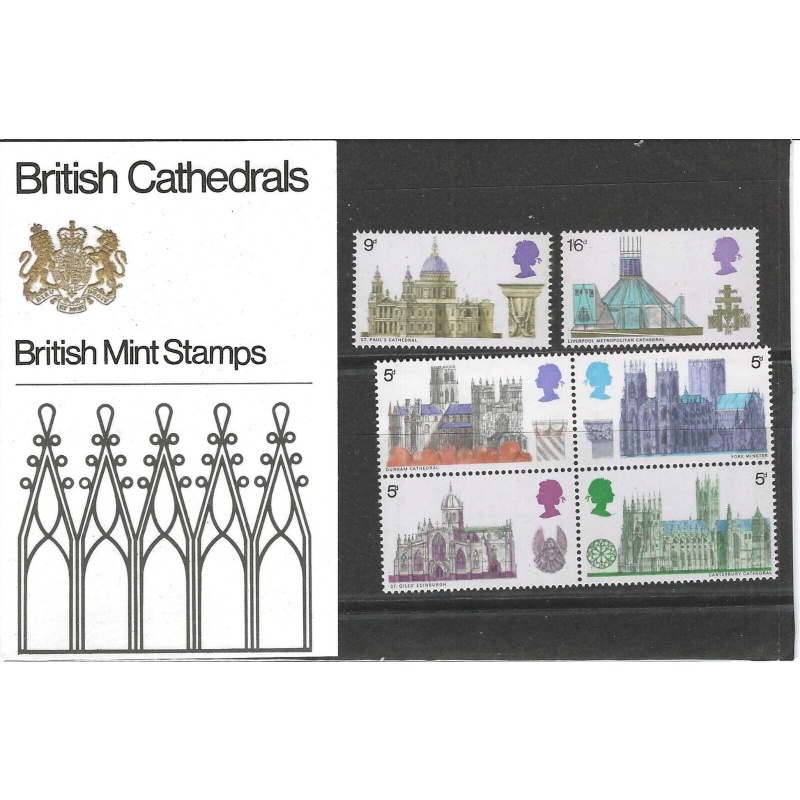 1969  Cathedrals presentation pack in packaging unmounted mint