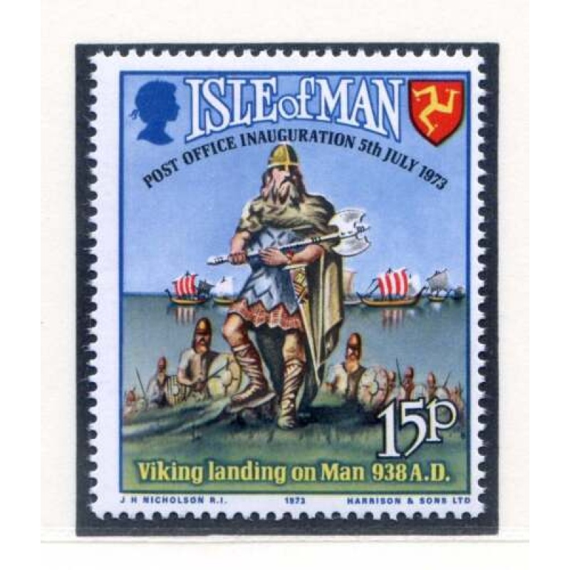 1973 Isle of Man SG34 Viking Landing Unmounted Mint