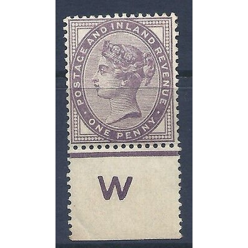 1d lilac control W perf single with jubilee line MOUNTED MINT