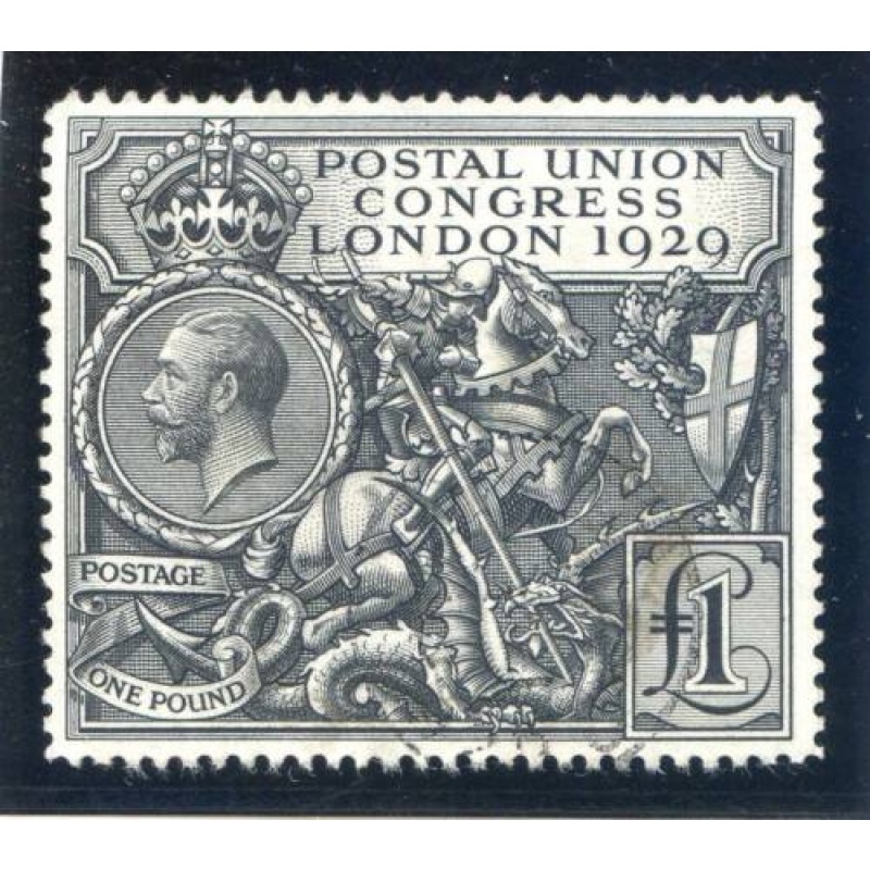 KGV SG438 1 Black Very Fine Used