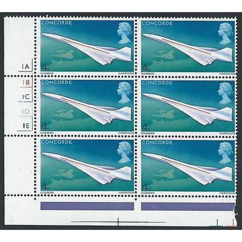 1969 Concorde 4d Lower Left Cylinder Block - MNH