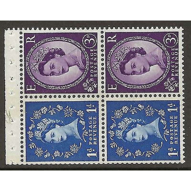 SB50 Wilding booklet pane Violet Phos S W Left perf type AP UNMOUNTED MNT MNH