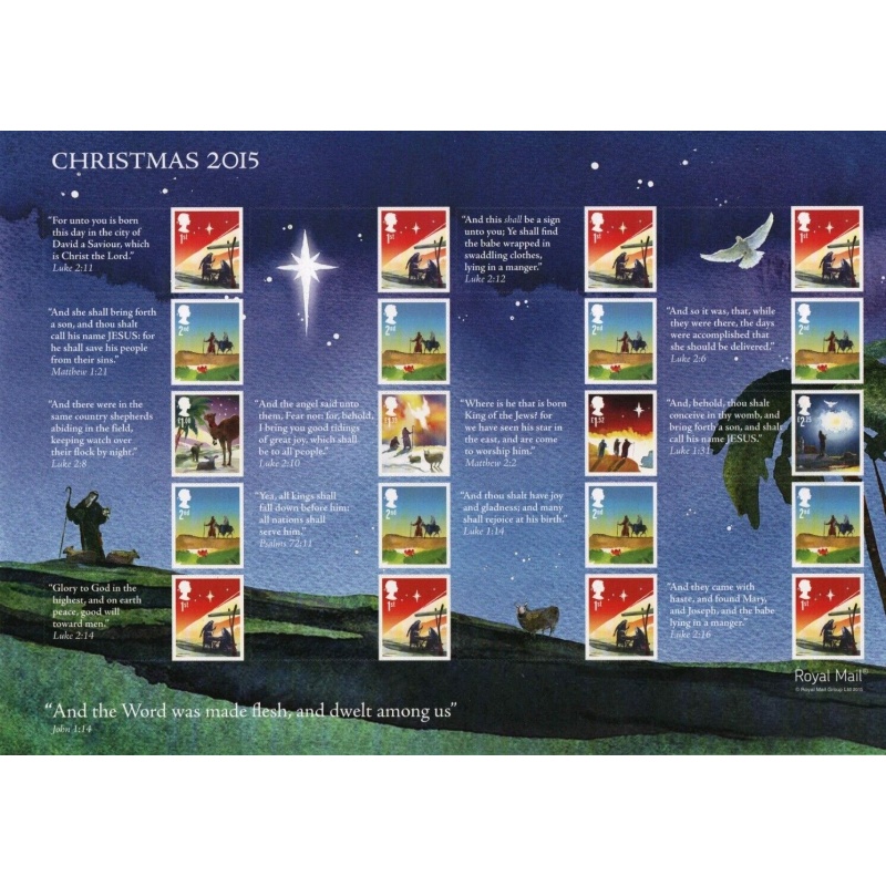 LS98 GB 2015 Christmas Smiler sheet UNMOUNTED MINT