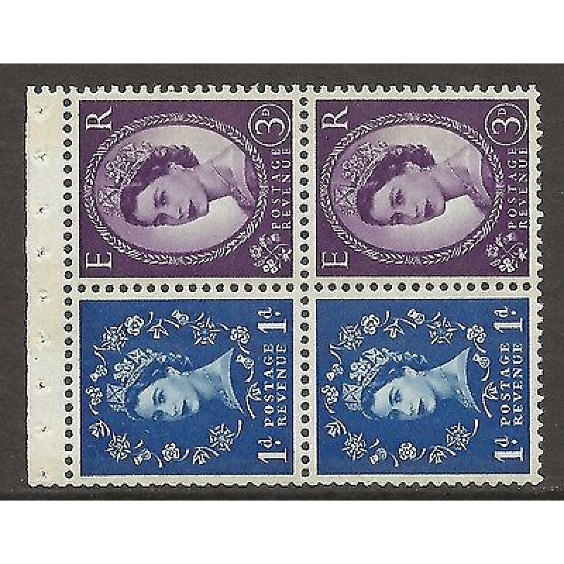 SB55 Wilding booklet pane 9.5mm Phos S W left perf type AP UNMOUNTED MNT MNH