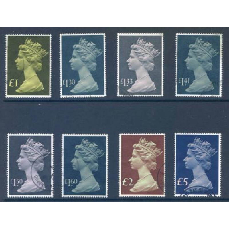 GB 1977 High Values Set SG1028 1028 Fine Used