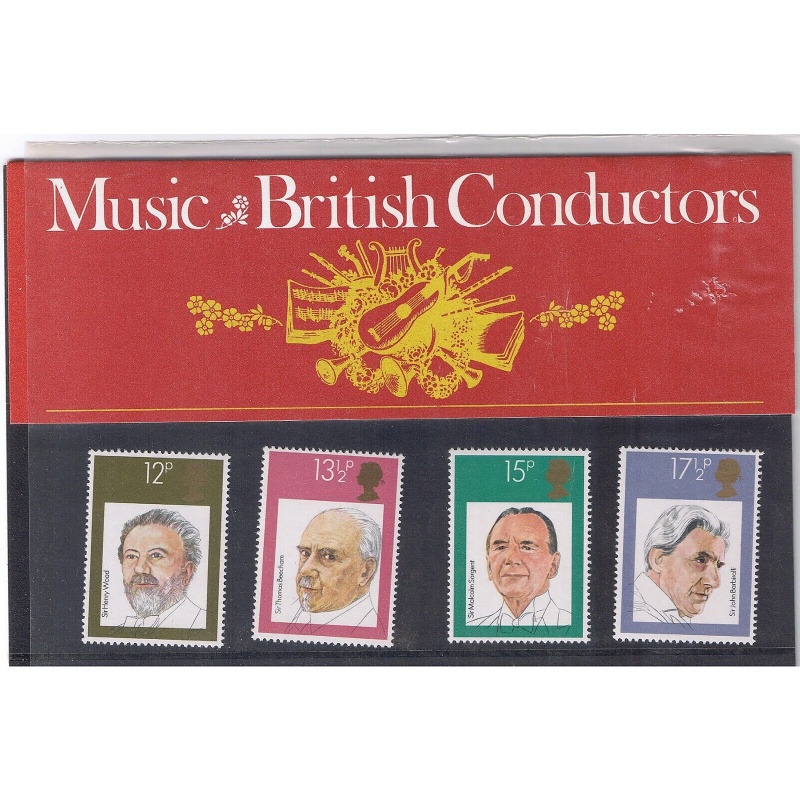 1980 Presentation Pack 120 Music  British Conductors UNMOUNTED MINT