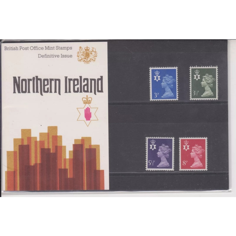 1974 Northern Ireland definitive issue presentation pack No. 61 U M