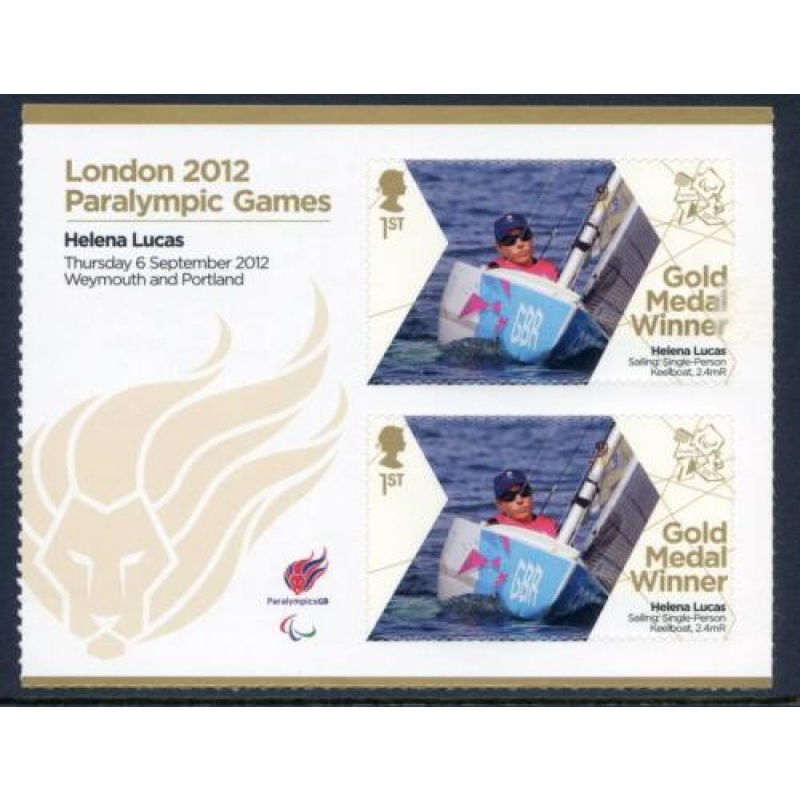 GB London 2012 Paralympics Helena Lucas Gold 1st Class MNH SG3397a