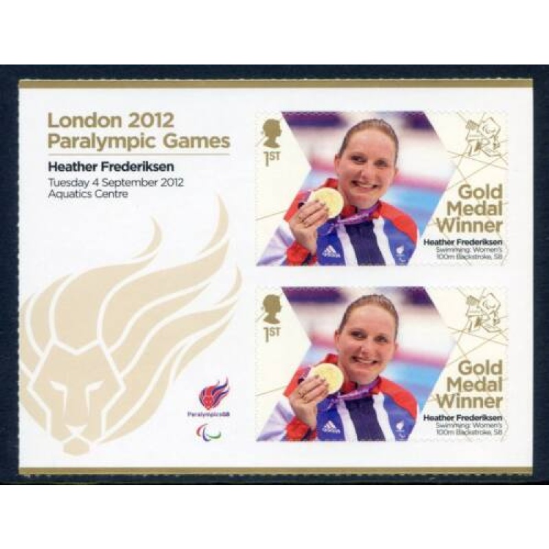 GB London 2012 Paralympics Heather Frederiksen Gold 1st Class MNH SG3391a