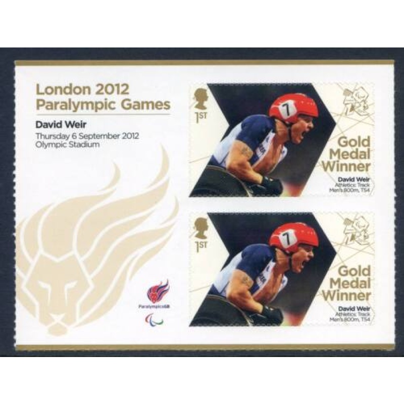 GB London 2012 Paralympics David Weir Gold 1st Class MNH SG3401a