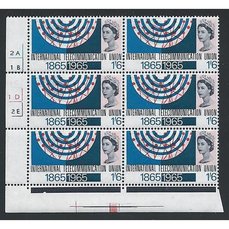 1965 ITU 1 6 Ord Cylinder Block - MNH