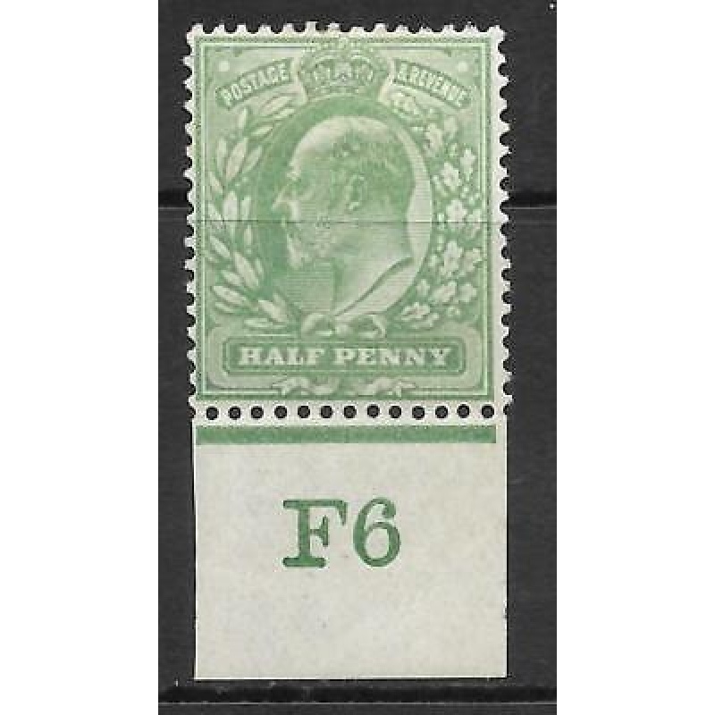 d Yellow-Green Control F6 imperf - with Co-ex rule MOUNTED MINT