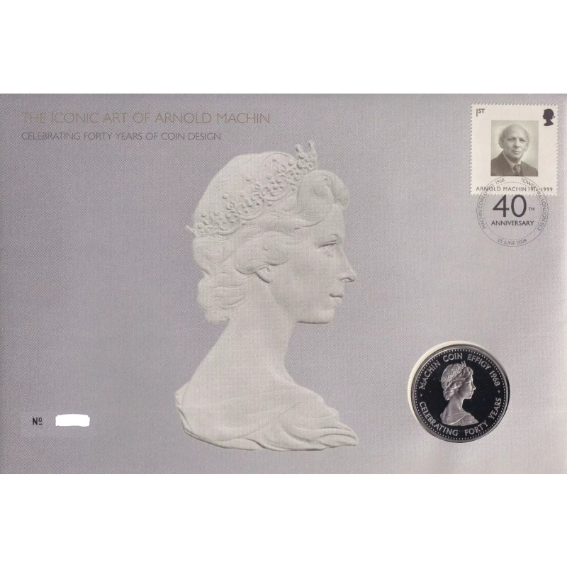 2009 The Iconic Art of Arnold Machin Coin Cover 40th Anniv No. 7286