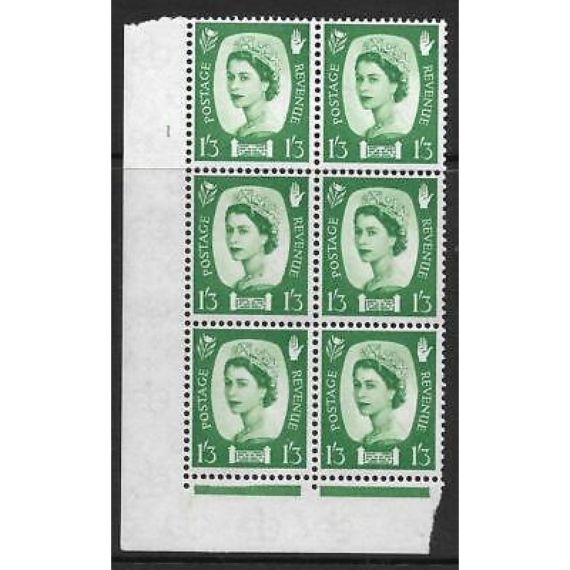 Sg XN15 1 3 Northern Ireland Cyl 1 No Dot perf F L(I E) UNMOUNTED MINT