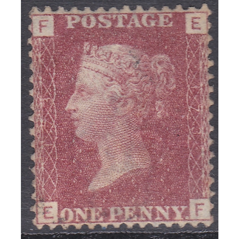 1858  1d Penny Red plate 173 Lettered E-F MOUNTED MINT