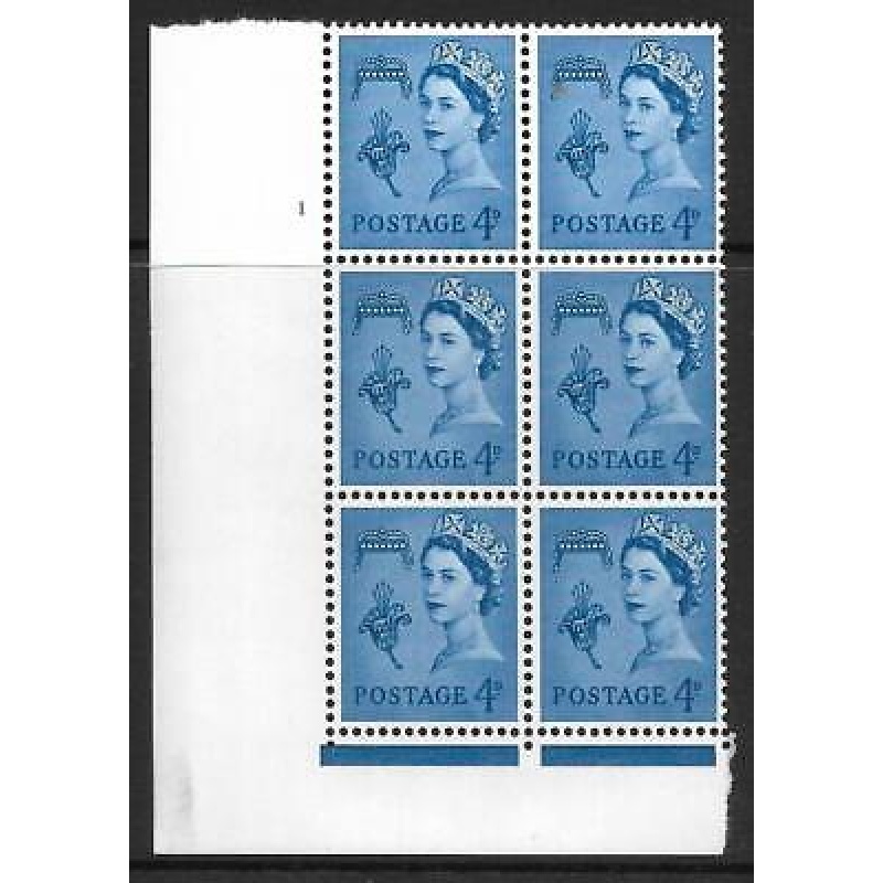 Sg XG7 4d Guernsey 2 x 9.5mm Chalky Cyl 1 No Dot perf FL (I E) UNMOUNTED MINT