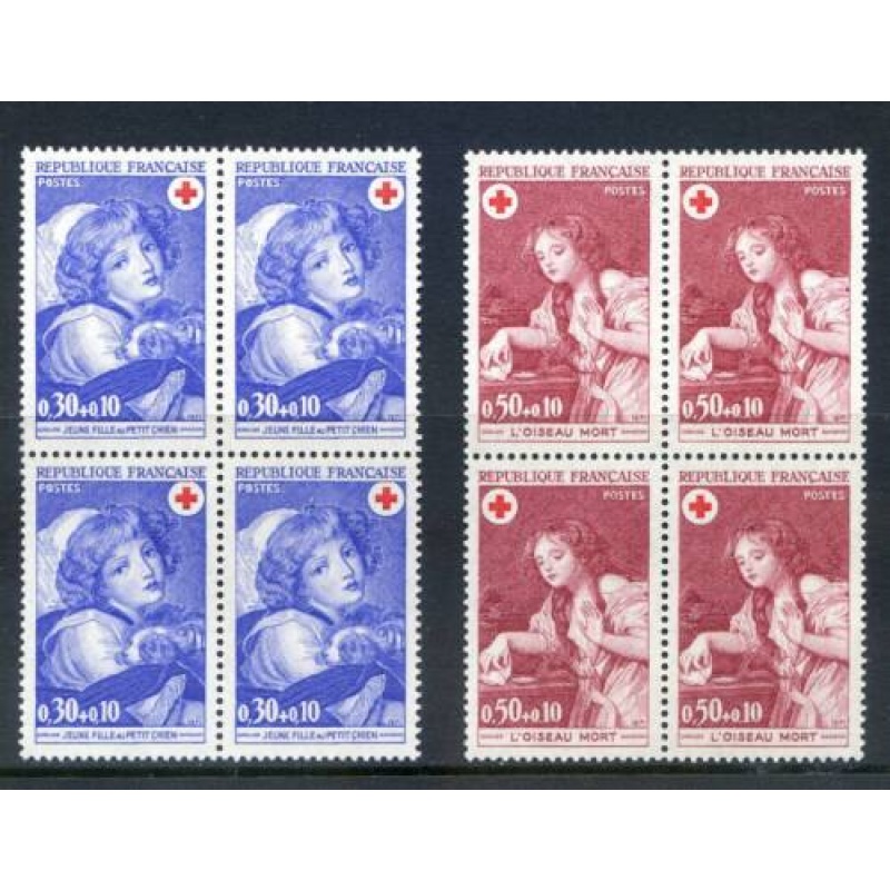 France SG1942 3 Unmounted Mint Blocks 4