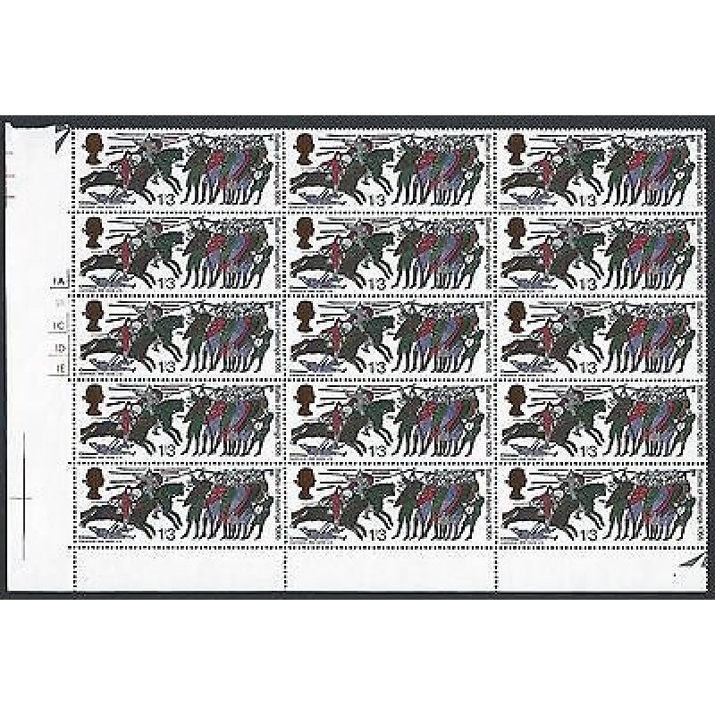 1966 Hastings 1 3 Ord Cylinder 1A1E 1 4 Sheet With Listed Club Flaw - MNH