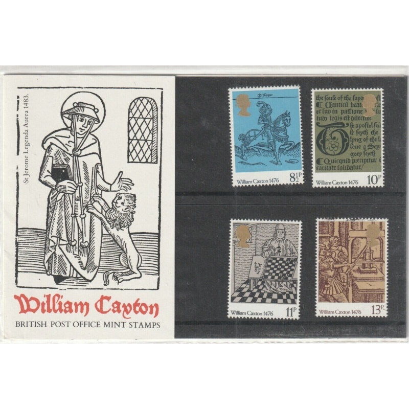 1976 William Caxton Presentation Pack Unmounted Mint