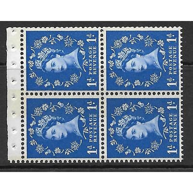 SB43 Wilding booklet pane Blue Phos perf type AP UNMOUNTED MNT MNH