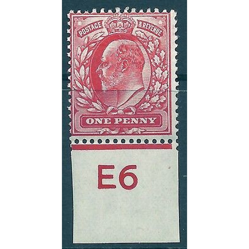 sg220 M5(4) 1d Rose Carmine Control E6 single perf ext UNMOUNTED MINT MNH