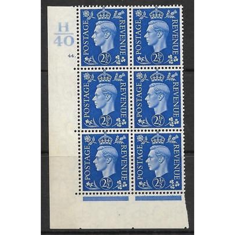 2d Blue Dark colours H40 44 Dot perf 5(E I) UNMOUNTED MINT